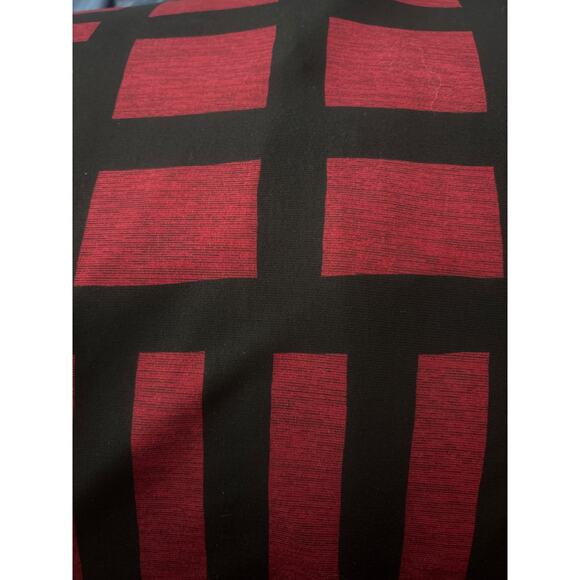 Comfy USA Long Sleeve Tunic Top Size M Abstract Pattern Lagenlook Red Black - Picture 7 of 12